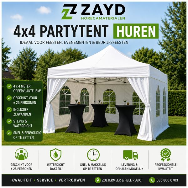 Partytent 4×4 Partytent 4×4
